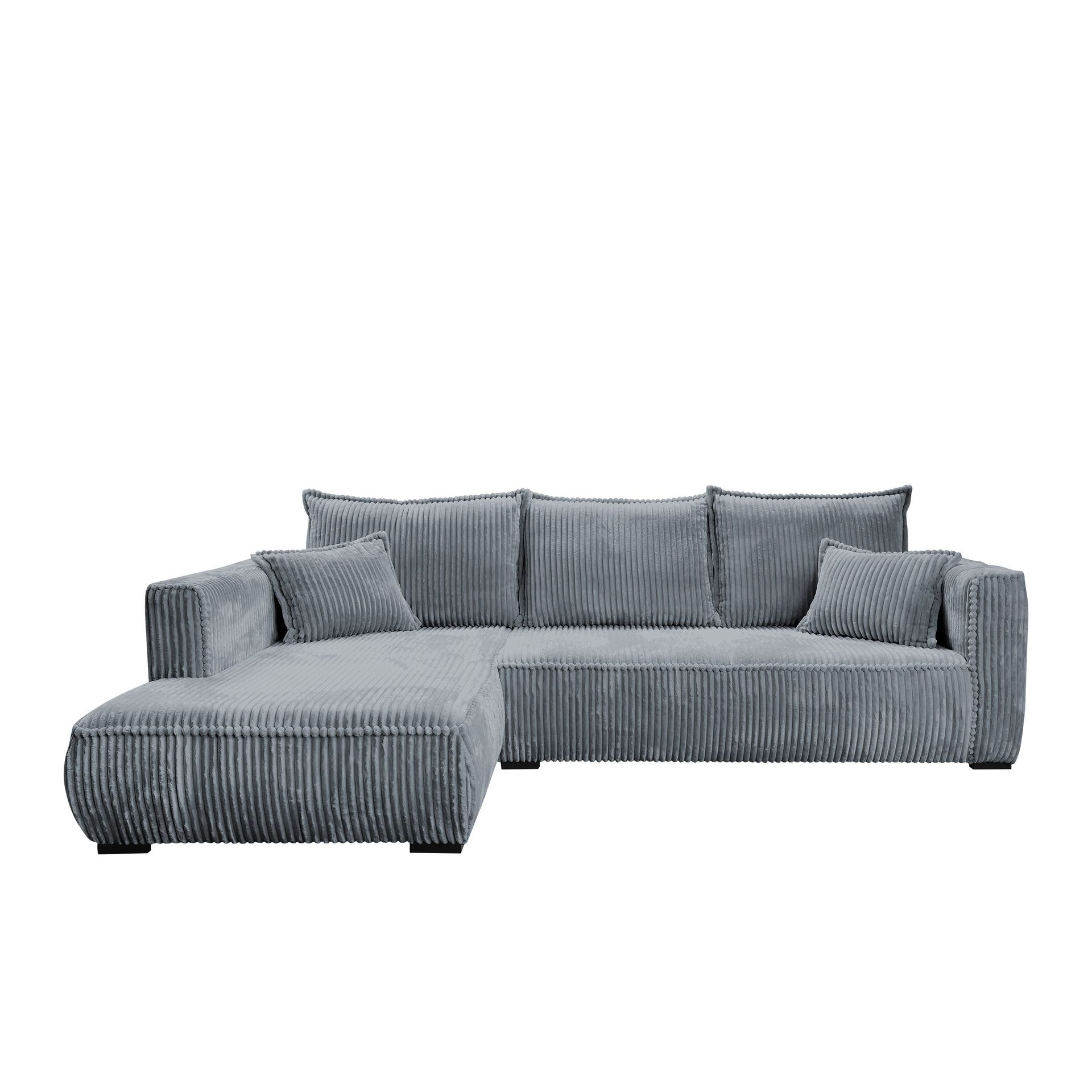 Puente 4-seters sofa med divan - grå