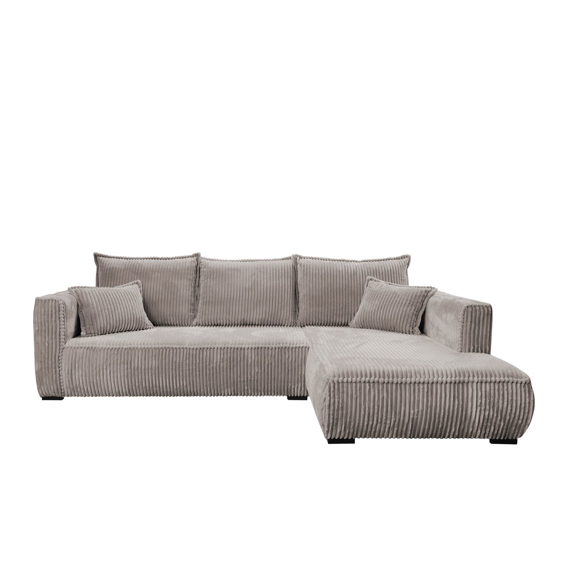 Puente 4-seters sofa med divan - grå