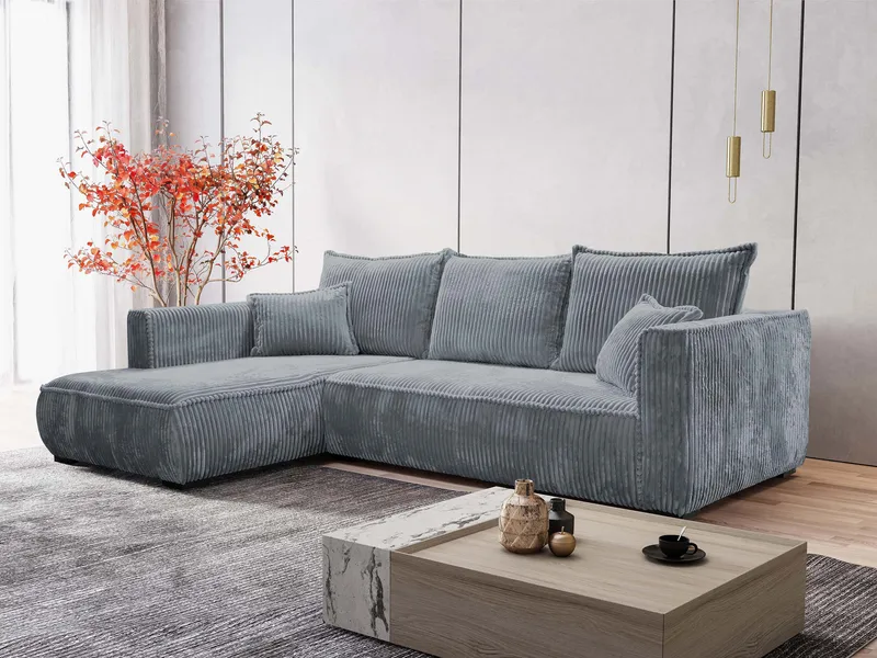 Puente 4-seters sofa med divan - grå - Møbler - Sofaer - Hjørnesofa