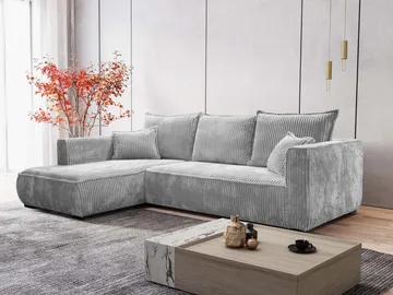 Puente 4-seters sofa med divan - lysegrå - Møbler - Sofaer - Sofa med sjeselong