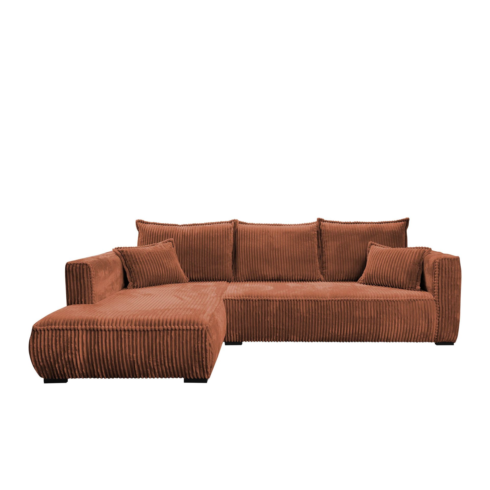Puente 4-seters sofa med divan - rustbrun