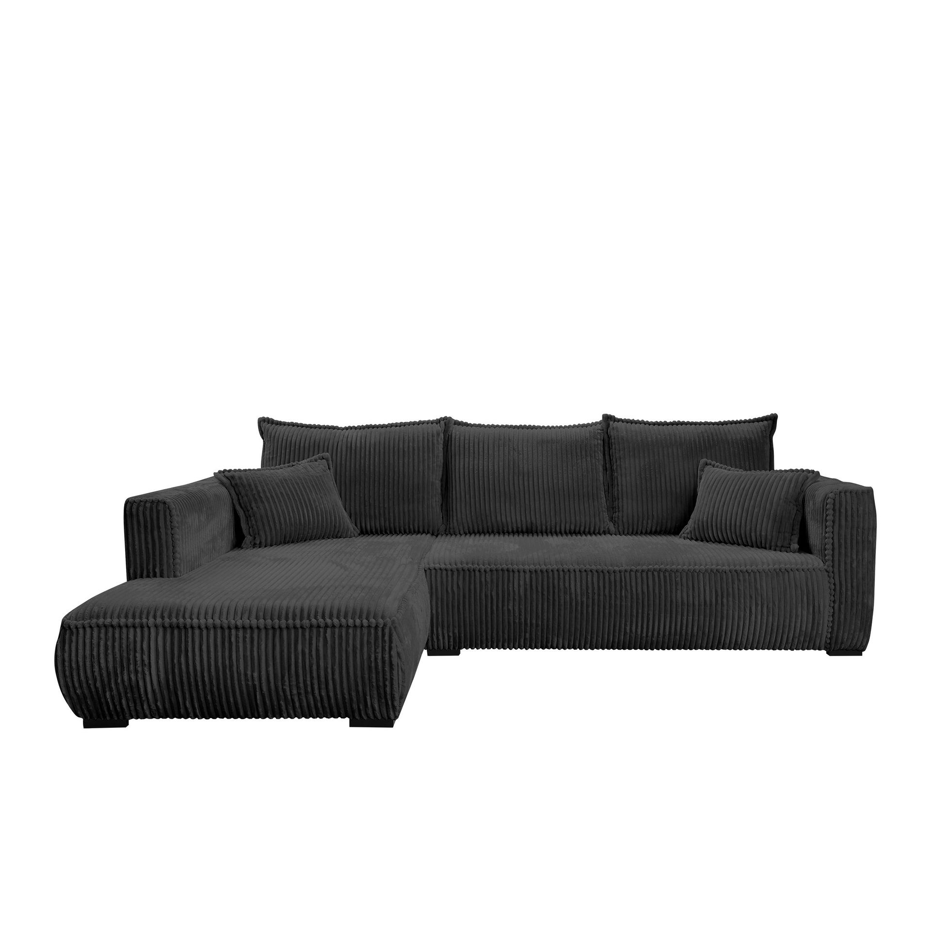 Puente 4-seters sofa med divan - svart