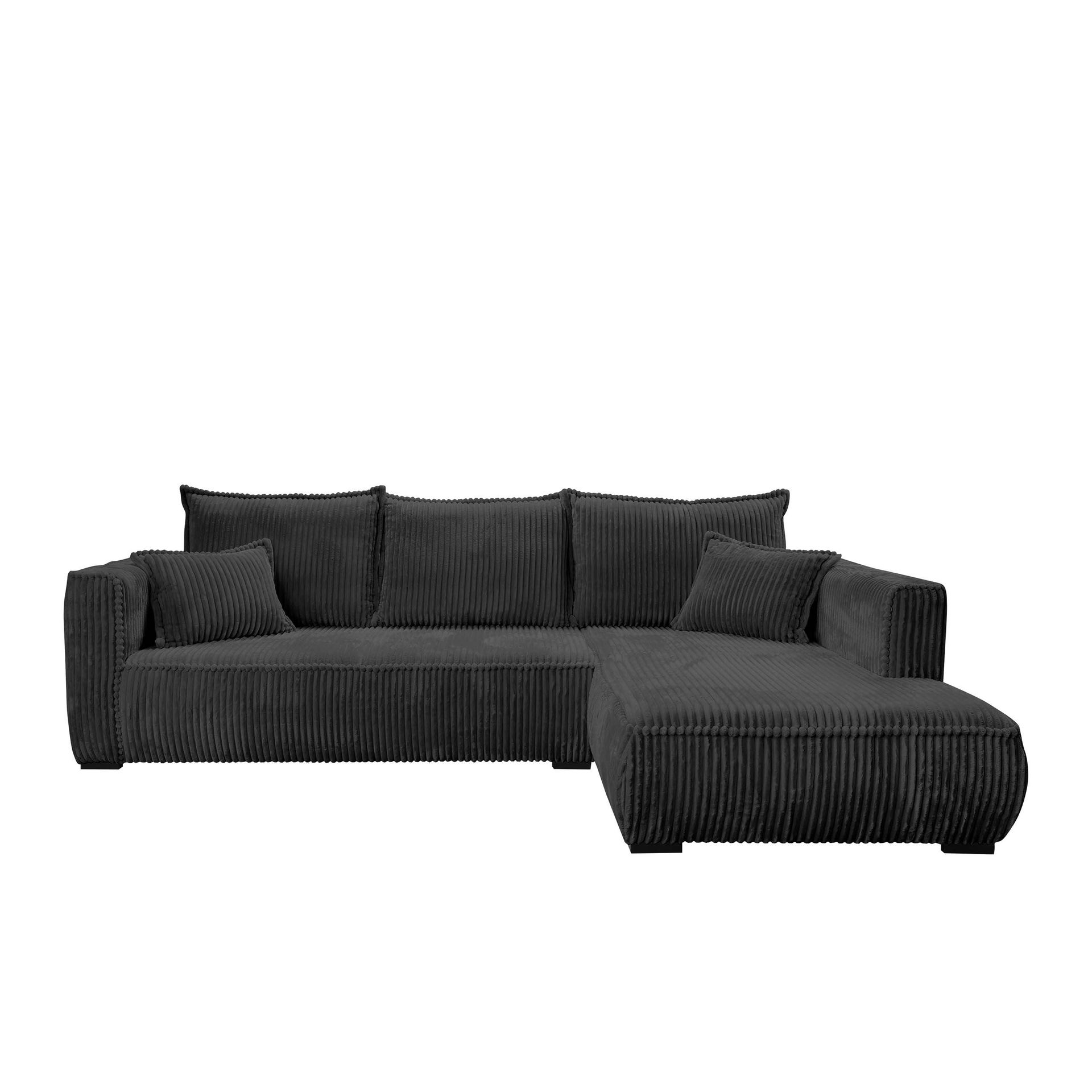 Puente 4-seters sofa med divan - svart