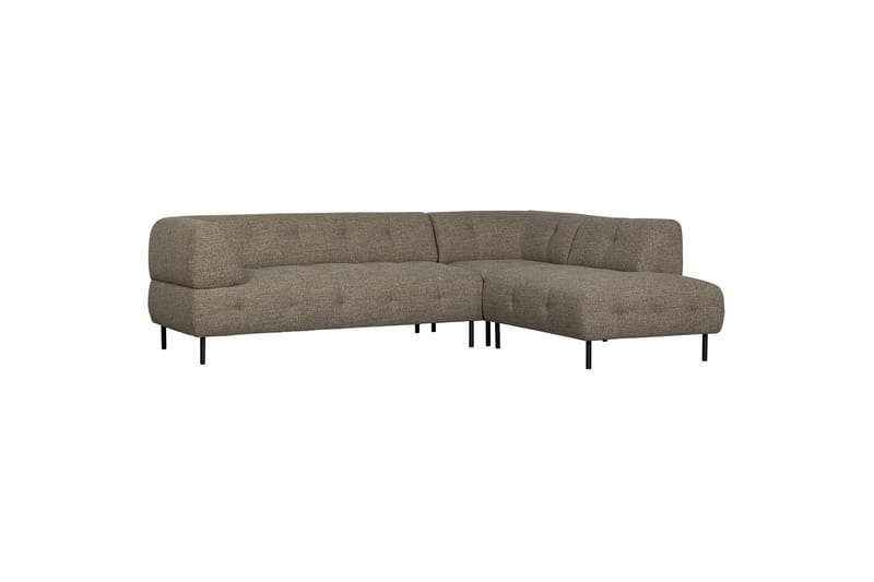 Ranta Sofa med Sjeselong 3-seter - Mørkebrun - Sofa med sjeselong - 3 seters sofa med divan