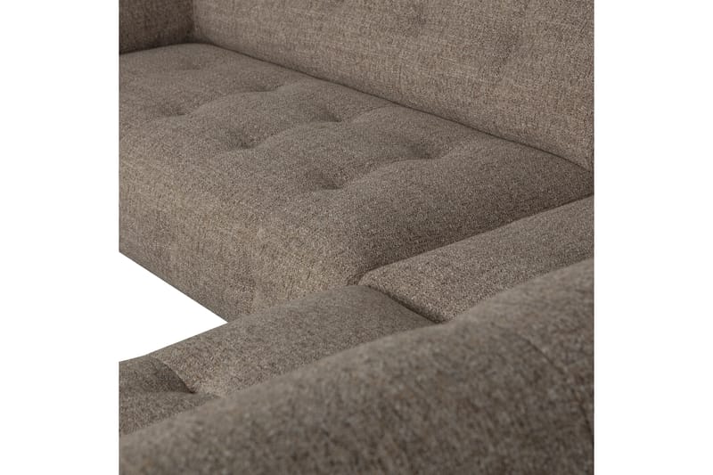 Ranta Sofa med Sjeselong 3-seter - Mørkebrun - Sofa med sjeselong - 3 seters sofa med divan