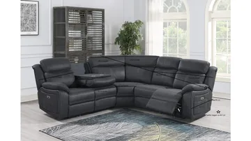 Reclinerhjørnesofa Rindal Elektrisk - grå - Møbler - Sofaer - Reclinersofaer