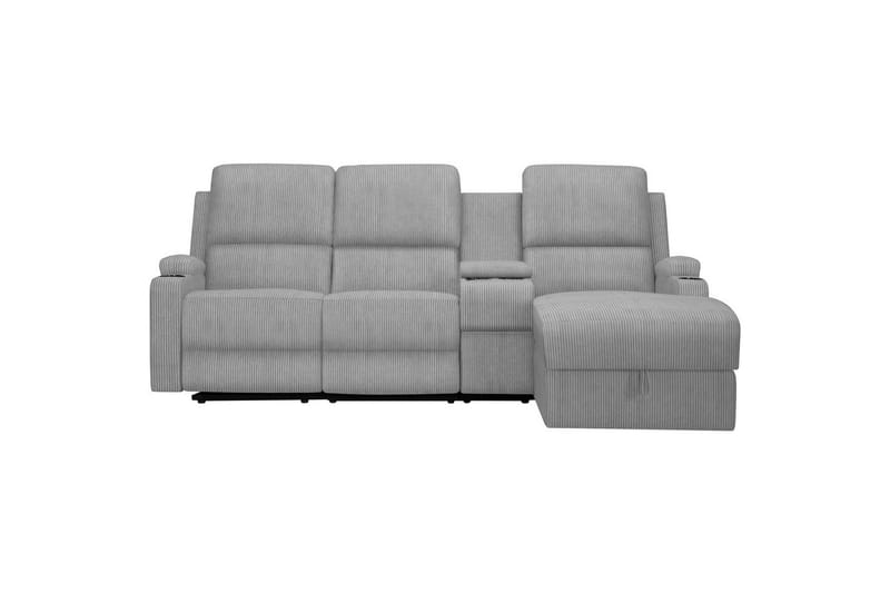 Reclinersofa med hjørne Loft24 Hjørnesofa 3-seter Loft24 Dallas Grå Höger, undefined