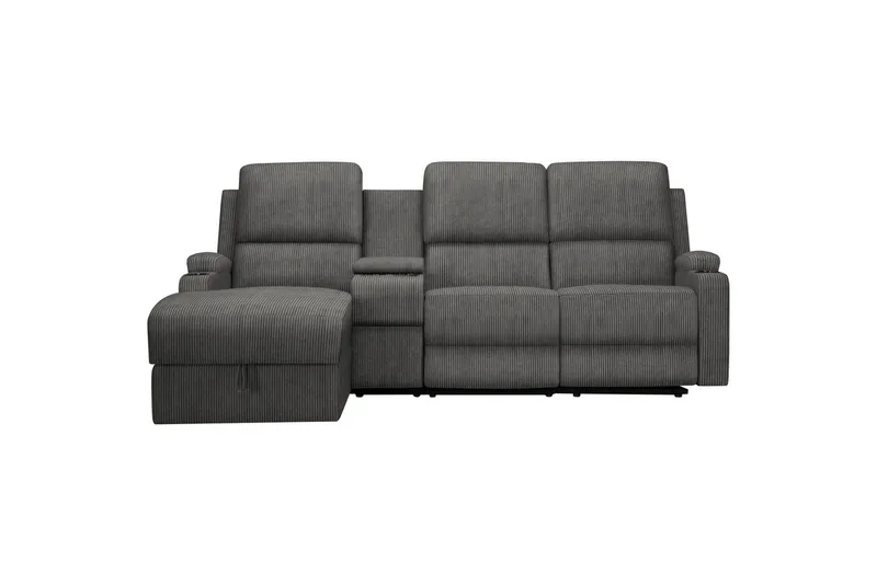 Reclinersofa med hjørne Loft24 Hjørnesofa 3-seter Loft24 Dallas Grå Vänster, undefined