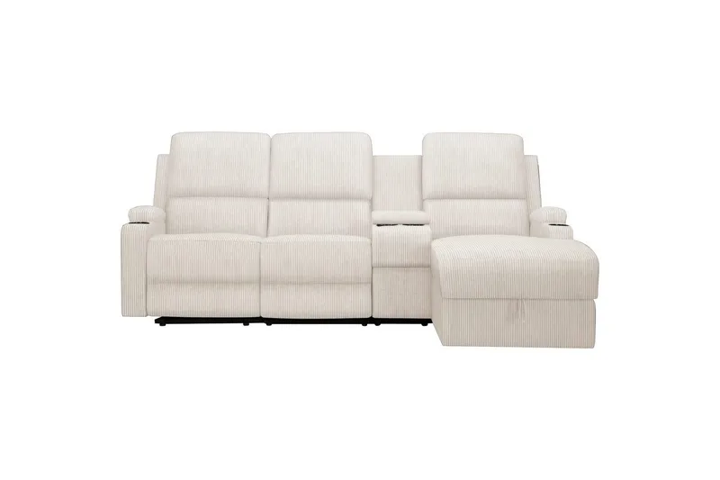 Reclinersofa med hjørne Loft24 Hjørnesofa 3-seter Loft24 Dallas Vit Höger, undefined