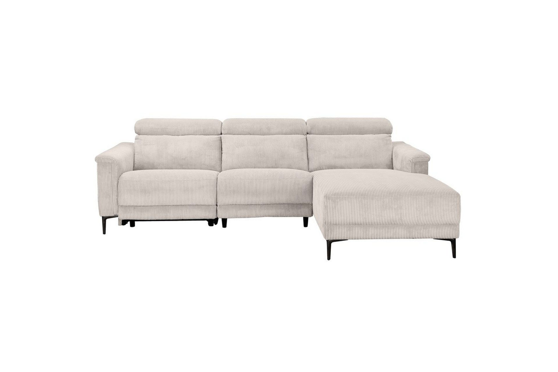 Reclinersofa med hjørne Loft24 Hjørnesofa 3-seter Loft24 Lund Hvit 0 -