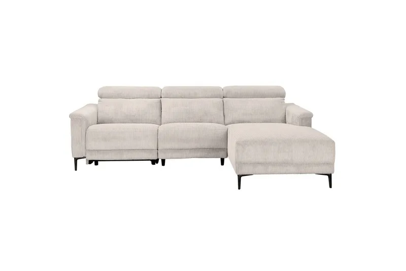 Reclinersofa med hjørne Loft24 Hjørnesofa 3-seter Loft24 Lund Hvit 0, undefined