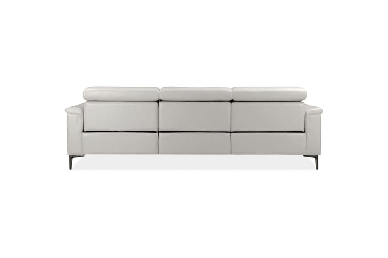 Reclinersofa med hjørne Loft24 Hjørnesofa 3-seters Lund Cream White Vänster - Møbler - Sofaer - Skinnsofaer