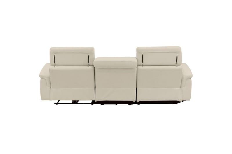 Reclinersofa med hjørne Loft24 Hjørnesofa 3-seters Pareli Vit Vänster - Møbler - Sofaer - Reclinersofaer