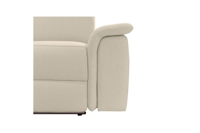 Reclinersofa med hjørne Loft24 Hjørnesofa 3-seters Pareli Vit Vänster - Møbler - Sofaer - Reclinersofaer