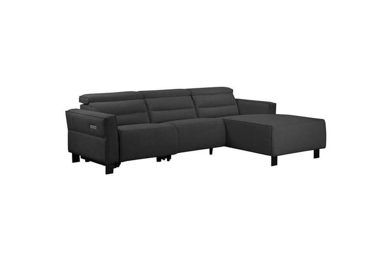 Reclinersofa med hjørne Loft24 Hjørnesofa Loft24 Carpari med elektrisk recliner Grå Höger Belfast tyg - Møbler - Sofaer - Reclinersofaer