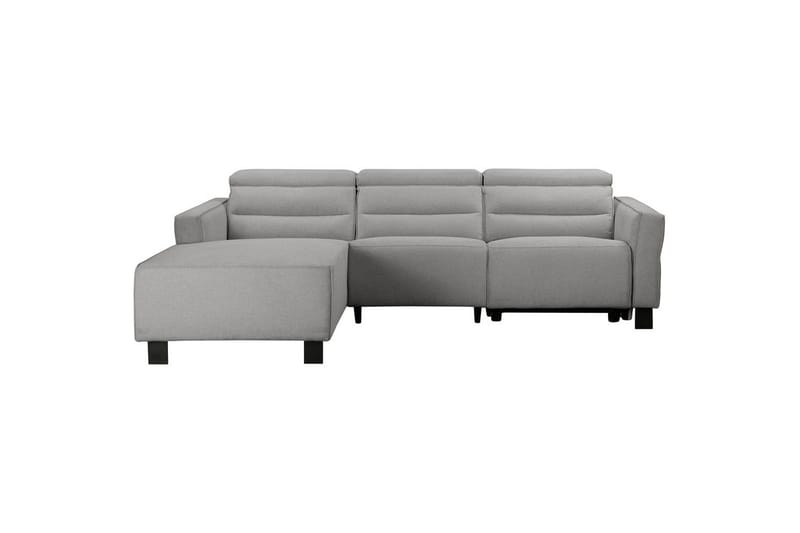 Reclinersofa med hjørne Loft24 Hjørnesofa Loft24 Carpari med elektrisk recliner Grå Venstrevendt Belfast-stoff - Møbler - Sofaer - Reclinersofaer