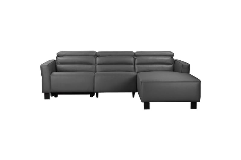 Reclinersofa med hjørne Loft24 Hjørnesofa Loft24 Carpari med manuell recliner Grå Høyrevendt Kunstskinn, undefined