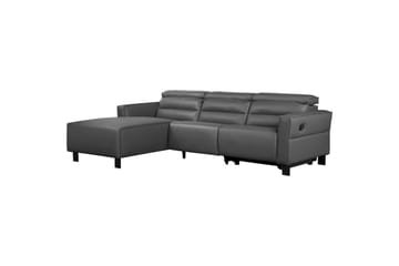 Reclinersofa med hjørne Loft24 Hjørnesofa Loft24 Carpari med manuell recliner Grå Venstrevendt Belfast-stoff - Møbler - Sofaer - Hjørnesofa