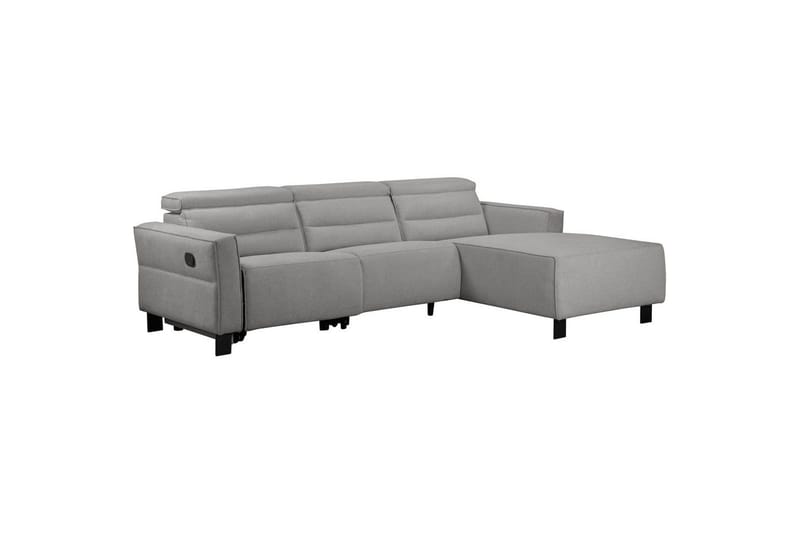 Reclinersofa med hjørne Loft24 Hjørnesofa Loft24 Carpari med manuell recliner Grå1 Høyrevendt Belfast-stoff - Møbler - Sofaer - Skinnsofaer