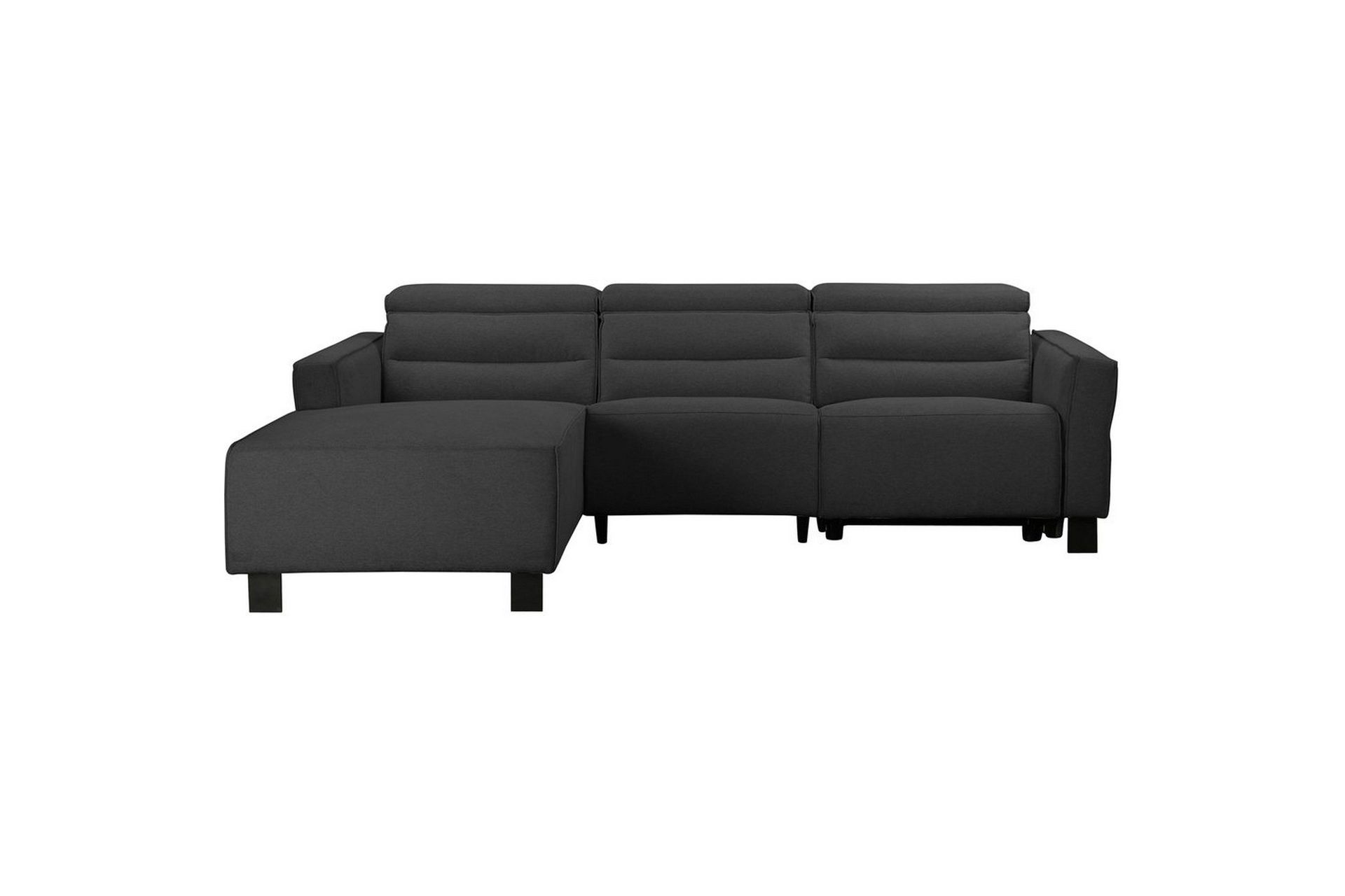 Reclinersofa med hjørne Loft24 Hjørnesofa Loft24 Carpari med manuell recliner Grå1 Venstrevendt Belfast-stoff -