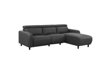 Reclinersofa med hjørne Loft24 Hjørnesofa Loft24 Skaane med elektrisk recliner Grå Höger Konstläder - Møbler - Sofaer - Skinnsofaer