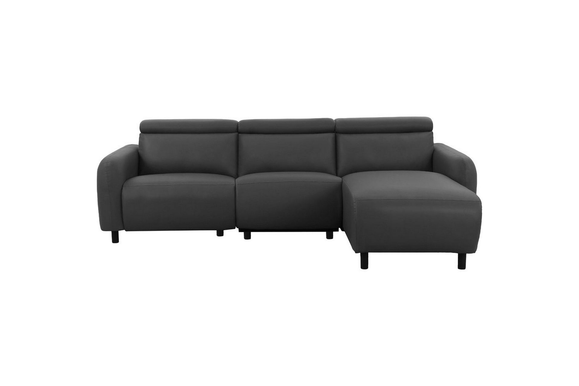 Reclinersofa med hjørne Loft24 Hjørnesofa Loft24 Skaane med elektrisk recliner Grå Höger Konstläder -