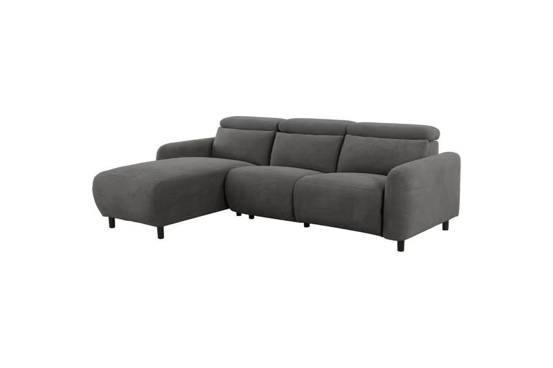 Reclinersofa med hjørne Loft24 Hjørnesofa Loft24 Skaane med elektrisk recliner Grå Höger Manchester - Møbler - Sofaer - Skinnsofaer