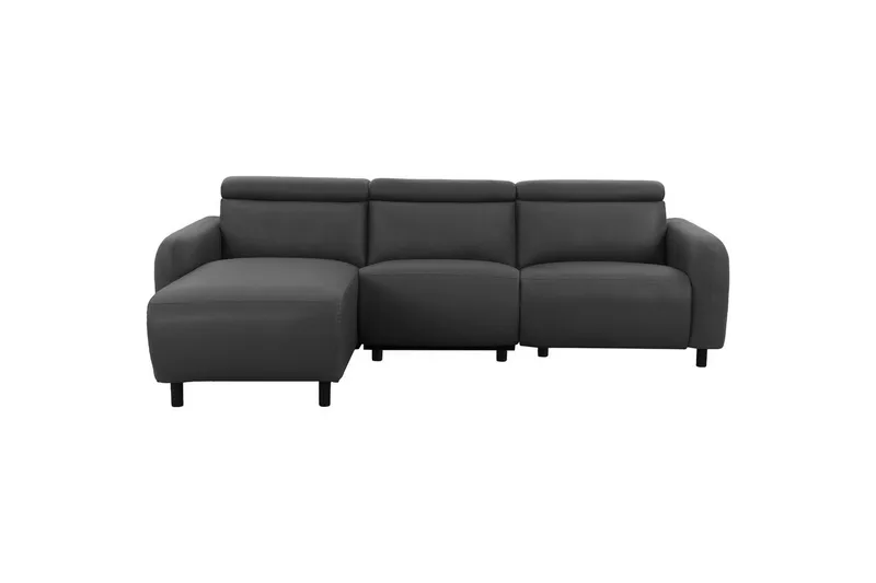 Reclinersofa med hjørne Loft24 Hjørnesofa Loft24 Skaane med elektrisk recliner Grå Venstrevendt Kunstskinn - Møbler - Sofaer - Reclinersofaer