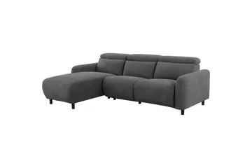 Reclinersofa med hjørne Loft24 Hjørnesofa Loft24 Skaane med elektrisk recliner Grå1 Høyrevendt Manchester - Møbler - Sofaer - Skinnsofaer