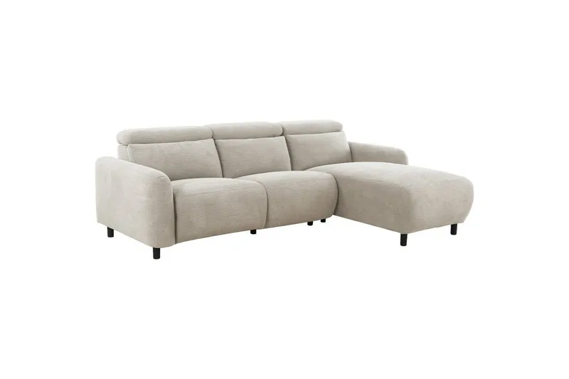 Reclinersofa med hjørne Loft24 Hjørnesofa Loft24 Skaane med elektrisk recliner Vit Höger Manchester - Møbler - Sofaer - Reclinersofaer