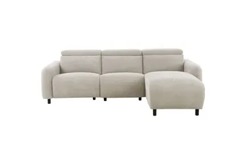 Reclinersofa med hjørne Loft24 Hjørnesofa Loft24 Skaane med elektrisk recliner Vit Höger Manchester