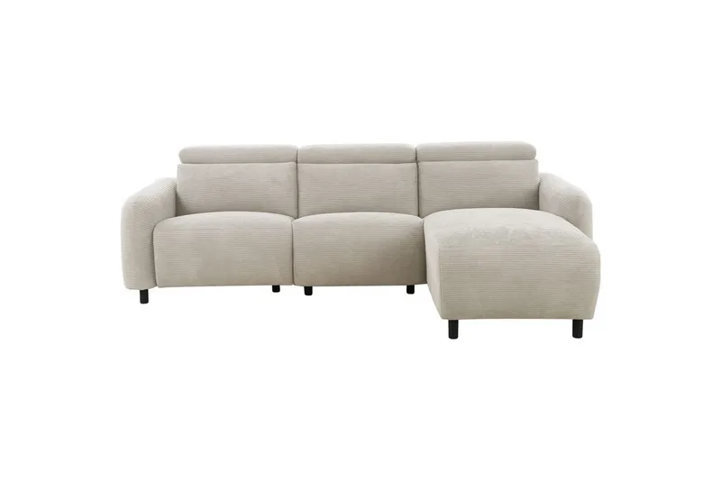 Reclinersofa med hjørne Loft24 Hjørnesofa Loft24 Skaane med elektrisk recliner Vit Höger Manchester - Møbler - Sofaer - Reclinersofaer