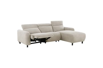 Reclinersofa med hjørne Loft24 Hjørnesofa Loft24 Skaane med elektrisk recliner Vit Höger Manchester - Møbler - Sofaer - Reclinersofaer