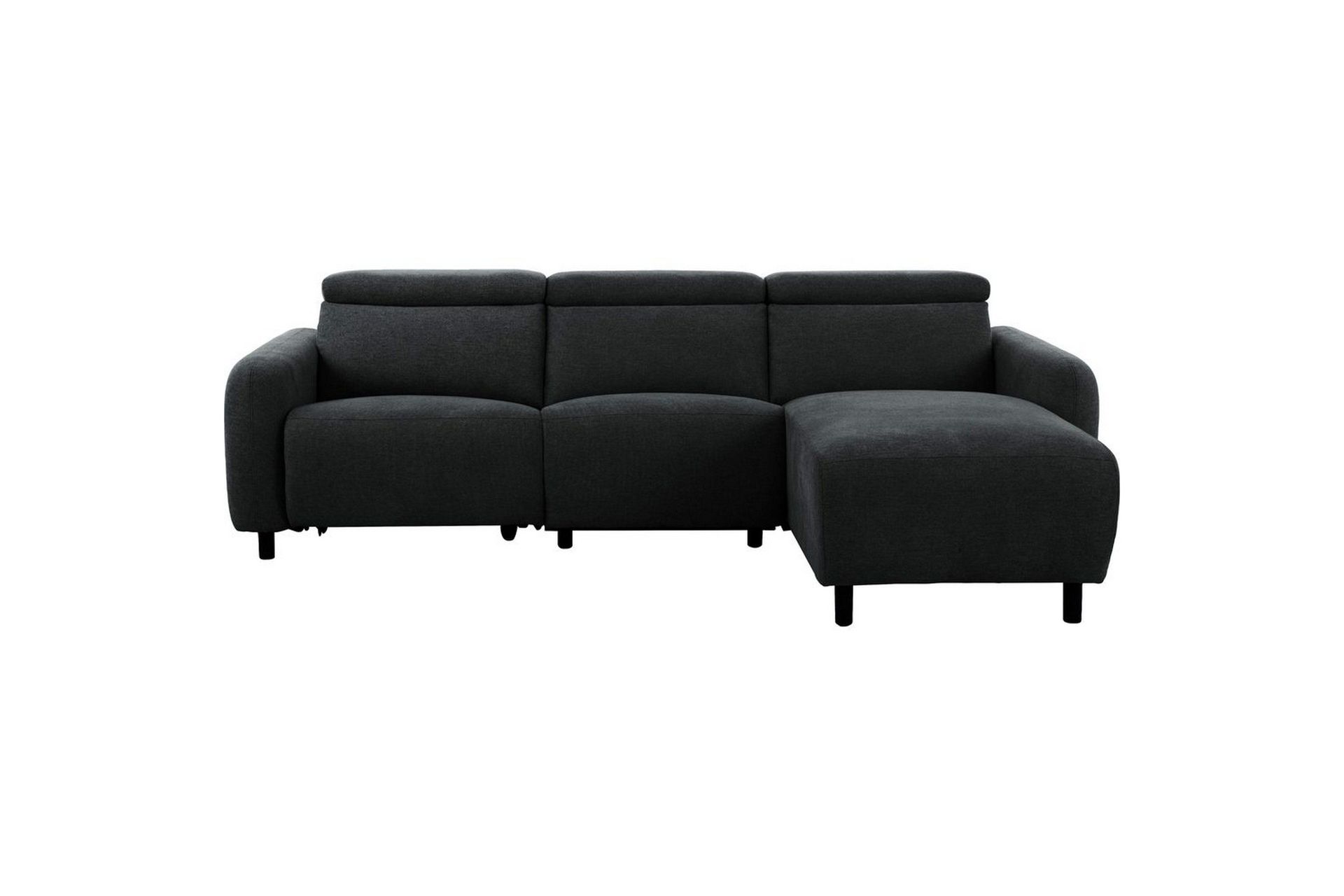 Reclinersofa med hjørne Loft24 Hjørnesofa Loft24 Skaane med manuell reclinerstol Grå Belfast-stoff -