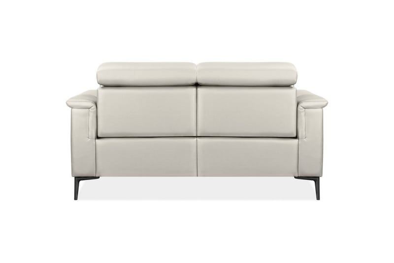 Reclinersofa uten hjørne Loft24 2-seters sofa Lund krem, lær/PU, manuell hvilestol Cream White - Møbler - Sofaer - Skinnsofaer