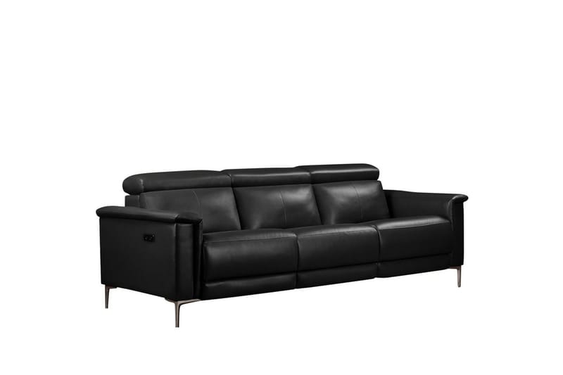 Reclinersofa uten hjørne Loft24 3-seters sofa Lund cognac Antracit - Møbler - Sofaer - Sofa 3 seter