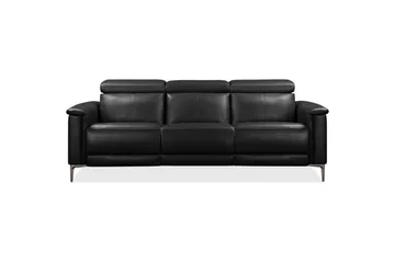 Reclinersofa uten hjørne Loft24 3-seters sofa Lund cognac Antracit - Møbler - Sofaer - Sofa 3 seter