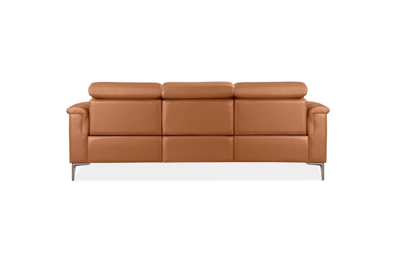 Reclinersofa uten hjørne Loft24 3-seters sofa Lund cognac Chocolate Brown,Grå - Møbler - Sofaer - Sofa 3 seter