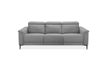 Reclinersofa uten hjørne Loft24 3-seters sofa Lund cognac Ljusgrå - Møbler - Sofaer - Sofa 3 seter