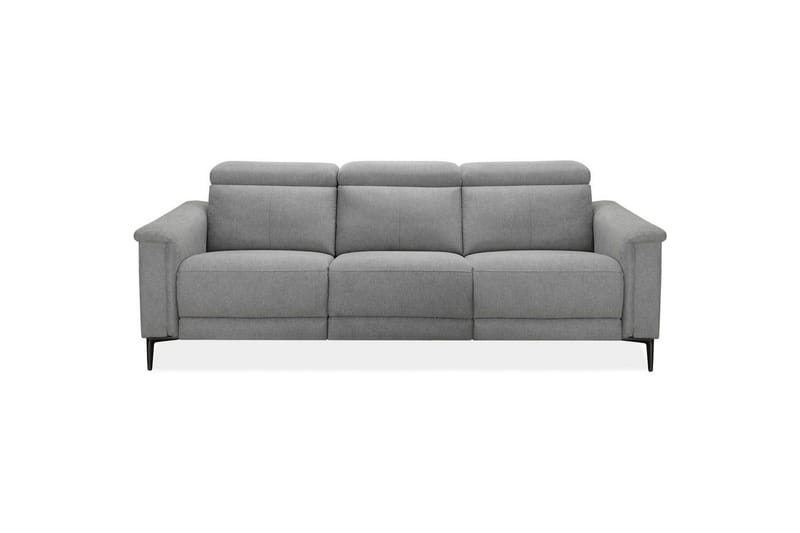 Reclinersofa uten hjørne Loft24 3-seters sofa Lund cognac Ljusgrå - Møbler - Sofaer - Sofa 3 seter