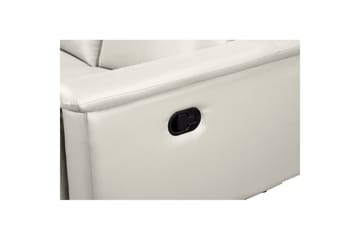Reclinersofa uten hjørne Loft24 3-seters sofa Lund Cream White - Møbler - Sofaer - Sofa 3 seter