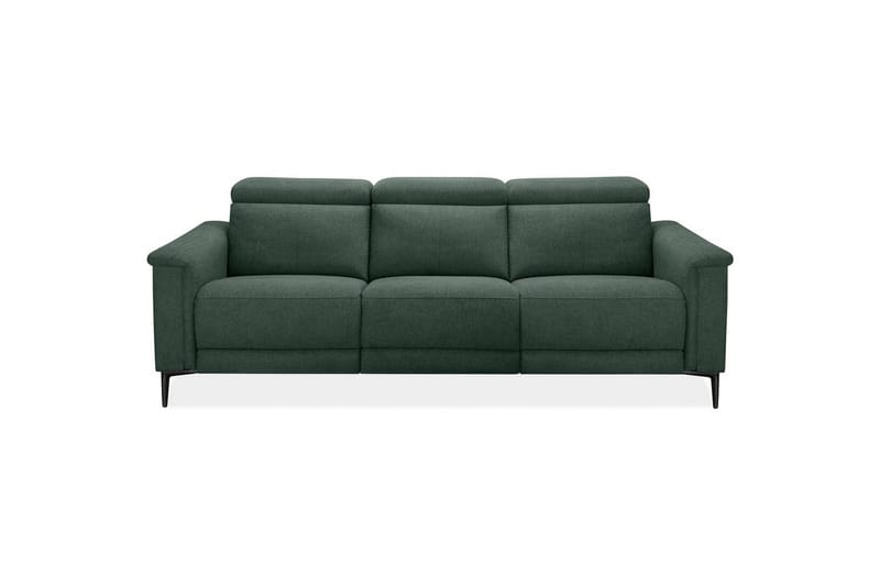 Reclinersofa uten hjørne Loft24 3-seters sofa Lund Dark Green - Møbler - Sofaer - Sofa 3 seter