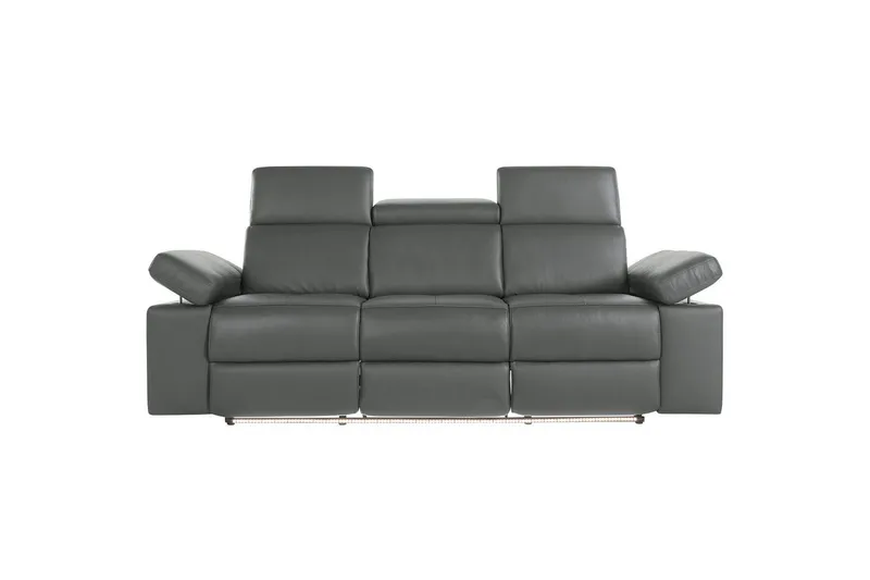 Reclinersofa uten hjørne Loft24 3-seters sofa Rayland Grå - Møbler - Sofaer - Sofa 3 seter