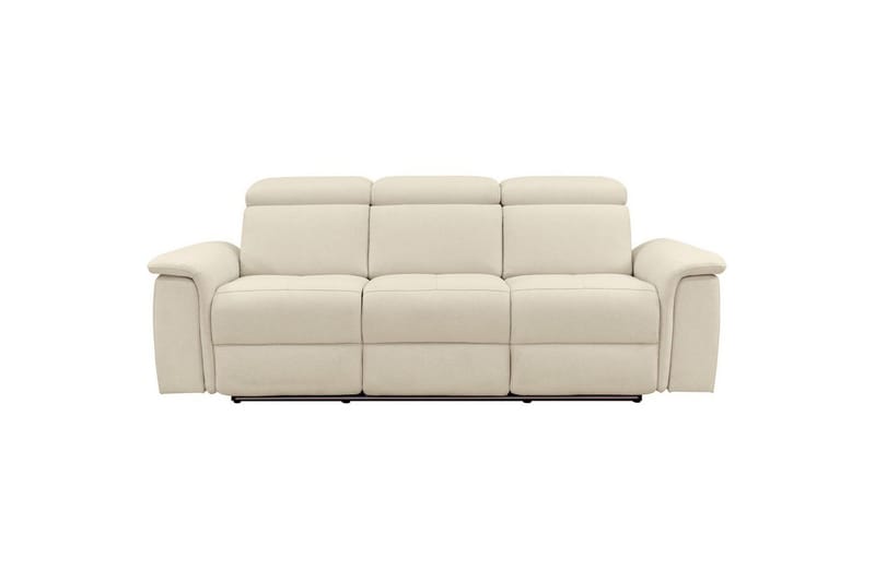 Reclinersofa uten hjørne Loft24 3-seters sofa Rayland Vit - Møbler - Sofaer - Sofa 3 seter