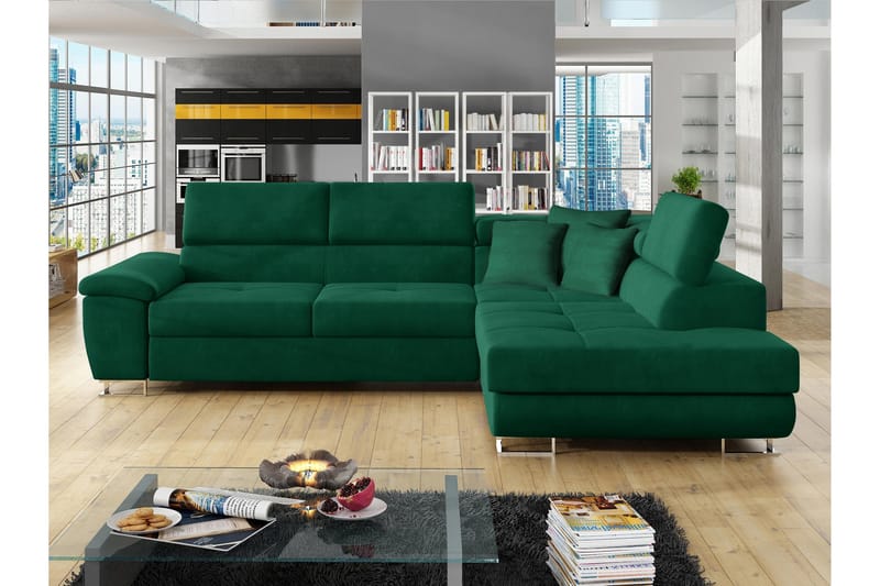 Reginia Sovesofa Med Sjeselong 3-Seter - Møbler - Sofaer - Sovesofaer