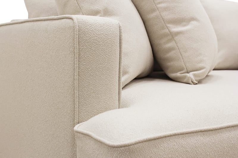 Rossita 3-seters Dyp Sofa i Bouclé - Beige - Møbler - Sofaer - Sofa 3 seter
