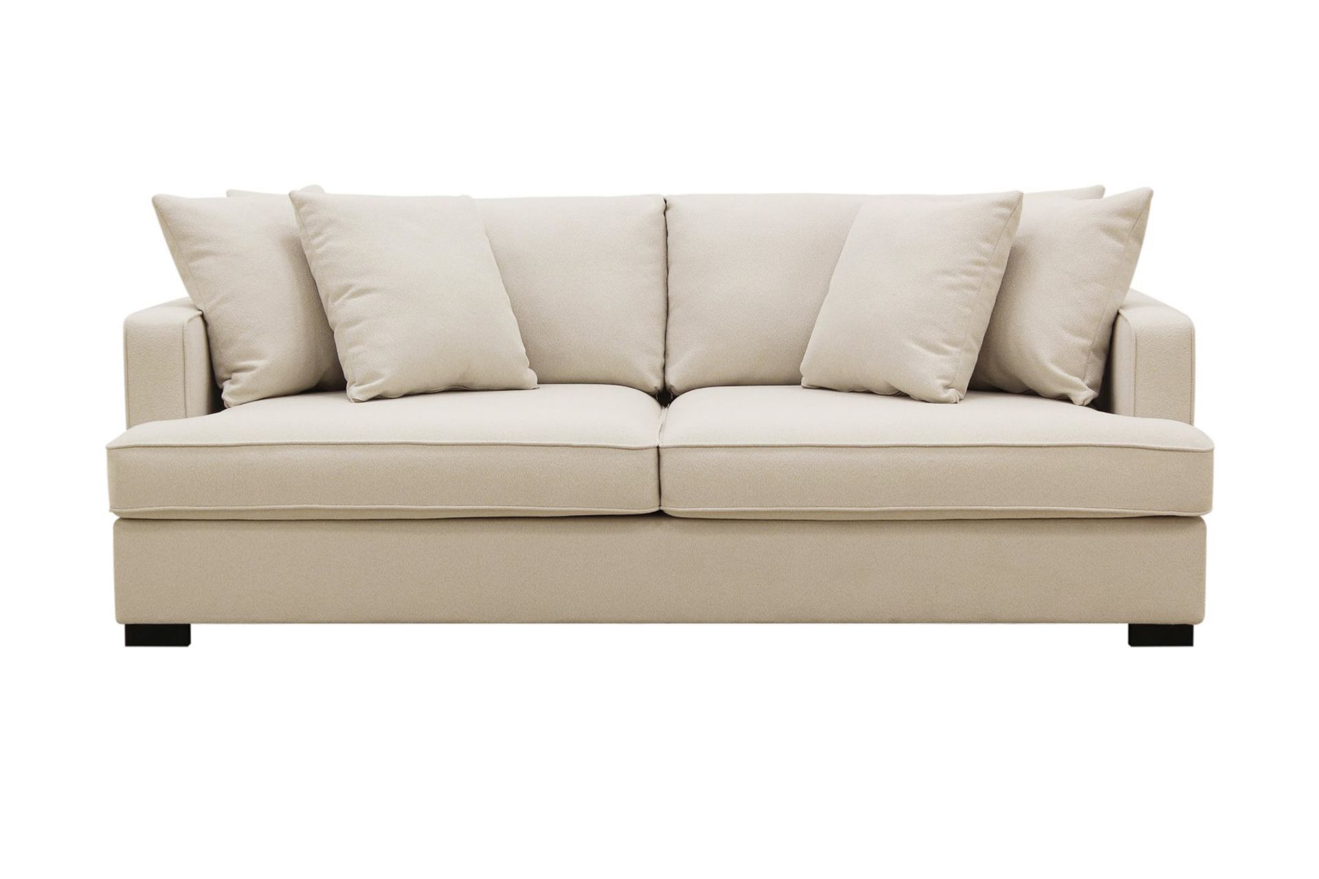 Rossita 3-seters Dyp Sofa i Bouclé - Beige - Møbler - Sofaer - Sofa 3 seter