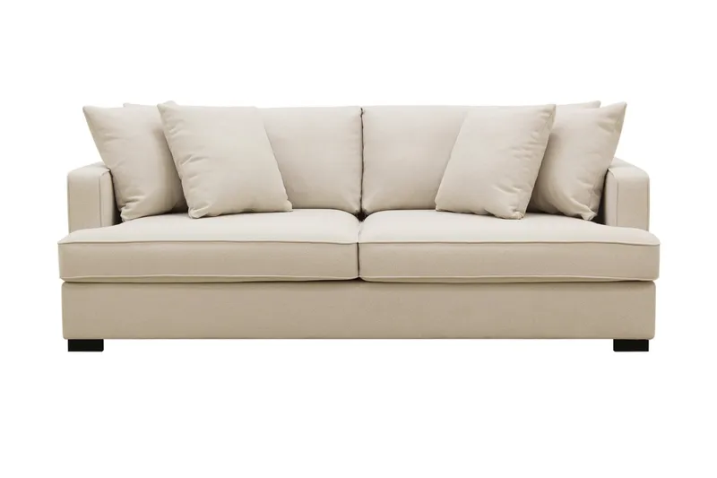 Rossita 3-seters Dyp Sofa i Bouclé - Beige - Møbler - Sofaer - Sofa 3 seter