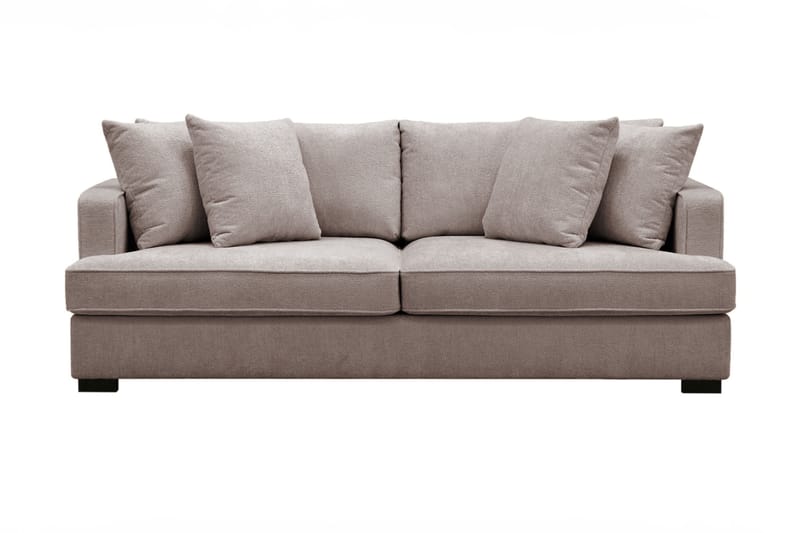 Rossita 3-seters Dyp Sofa i Chenille - Grå / Brun - Møbler - Sofaer - Sofa 3 seter