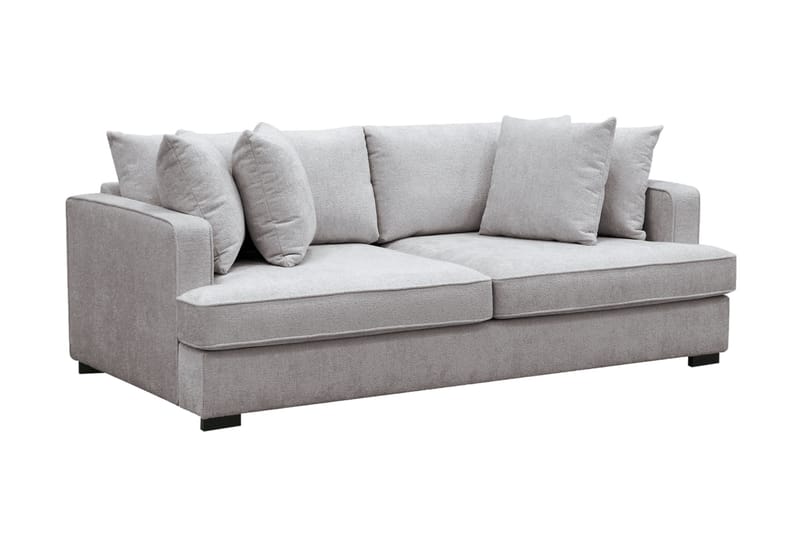 Rossita 3-seters Dyp Sofa i Chenille - Grå / Brun - Møbler - Sofaer - Sofa 3 seter